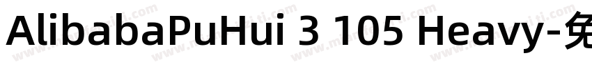 AlibabaPuHui 3 105 Heavy字体转换